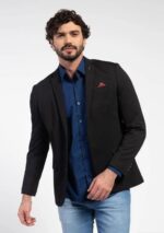 Blazer 466 Docthos Slim Malha Lisa - Preto